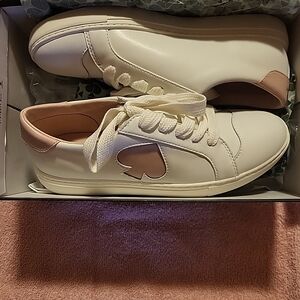 Kate Spade Women's Cream and Pink Sneakers